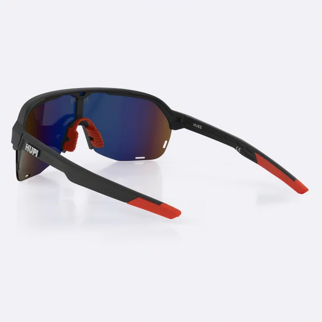 Óculos de Sol HUPI Huez Preto e Vermelho - Lente Dourado
