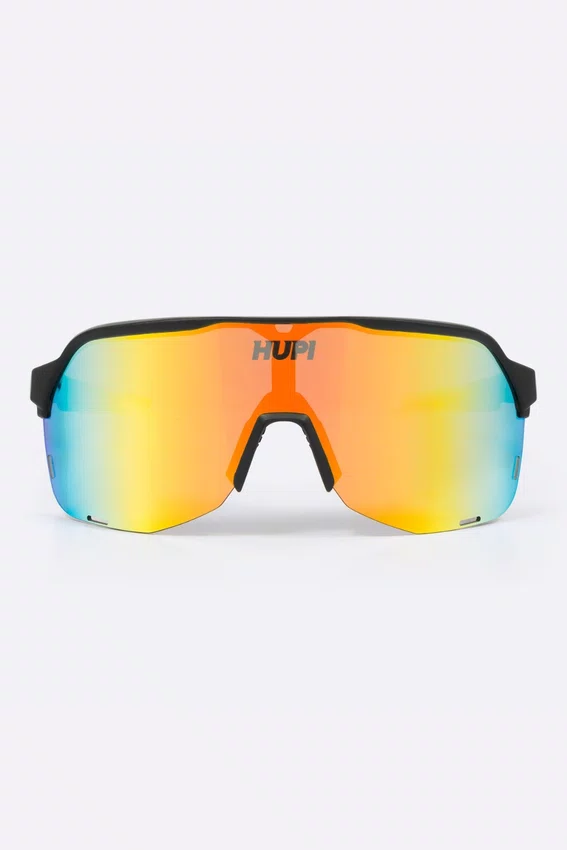 Óculos de Sol HUPI Huez Preto - Lente Dourado Espelhado