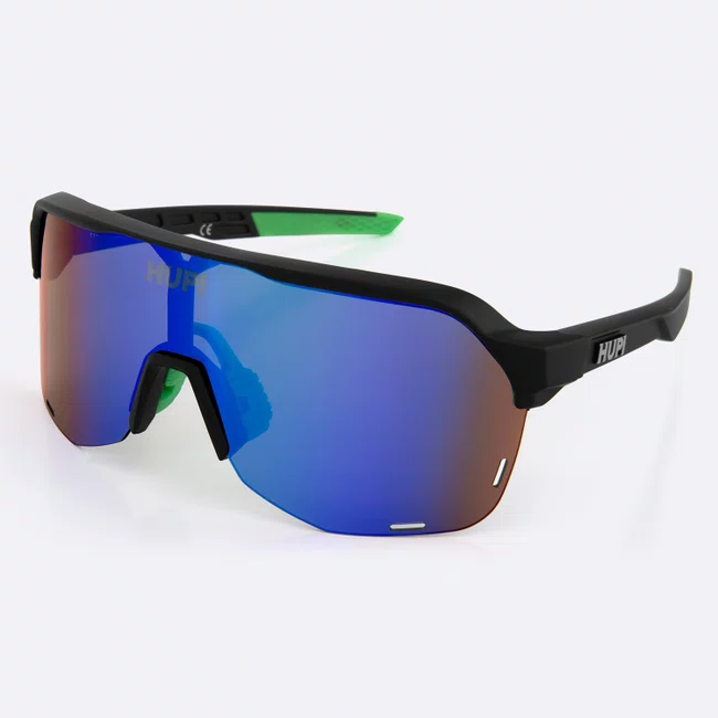 Óculos de Sol HUPI Huez Preto - Lente Verde Espelhado