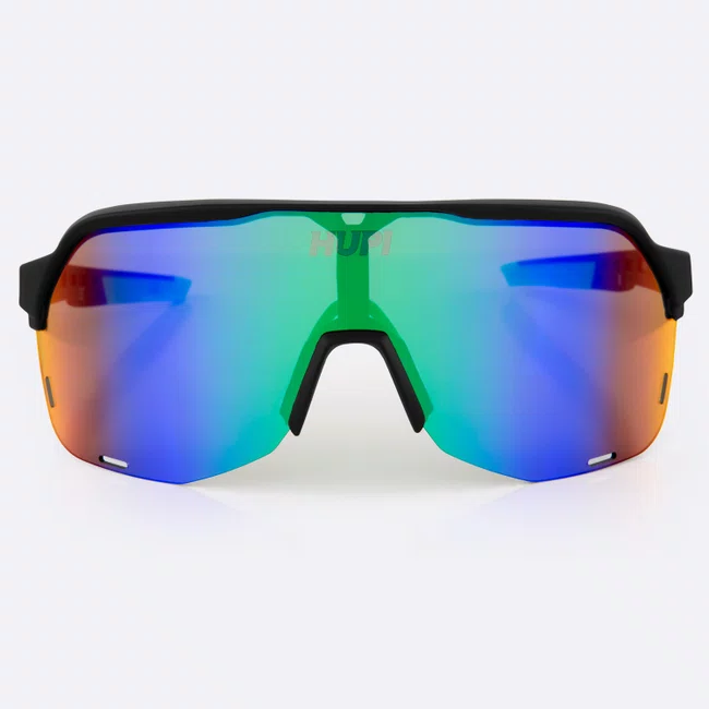 Óculos de Sol HUPI Huez Preto - Lente Verde Espelhado