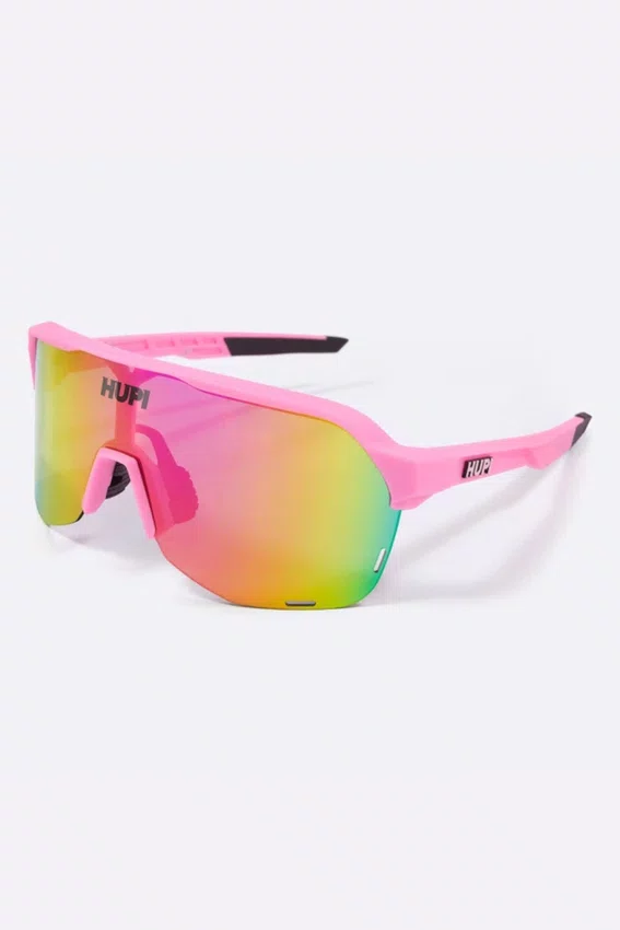 Óculos de Sol  HUPI Huez Rosa/Preto - Lente Rosa Espelhado