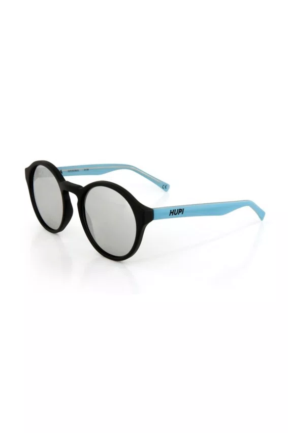 Óculos de Sol HUPI Kona Armação Preto e Azul Lente Prata