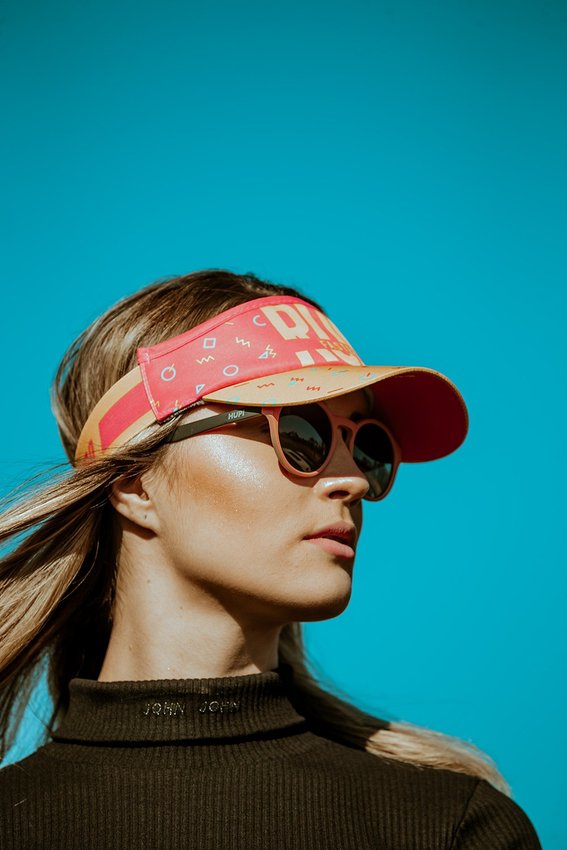 Óculos de Sol HUPI Kona Coral/Preto Lente Cinza