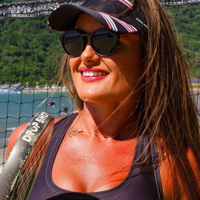 Óculos de Sol HUPI Kona Preto Fosco/Coral Lente Cinza