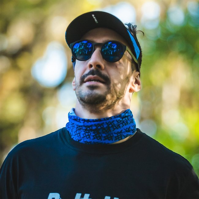 Óculos de Sol HUPI KONA Preto Fosco - Lente Azul Espelhado