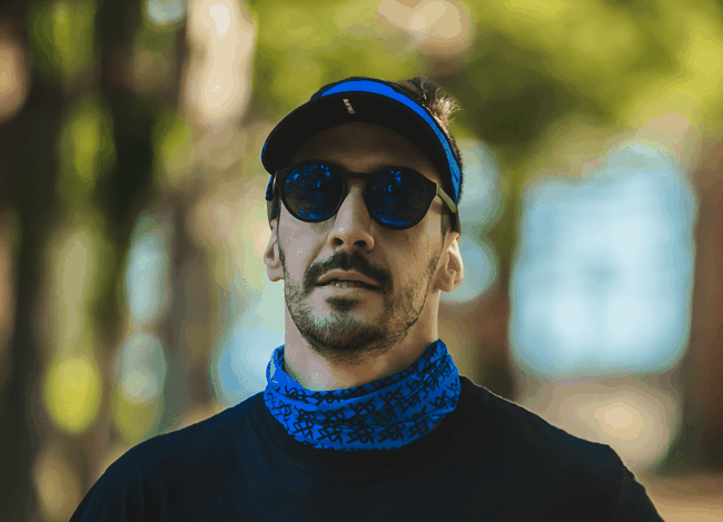 Óculos de Sol HUPI KONA Preto Fosco - Lente Azul Espelhado