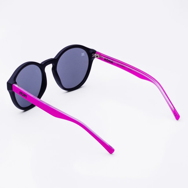 Óculos de Sol HUPI Kona Preto Pink Lente Prata