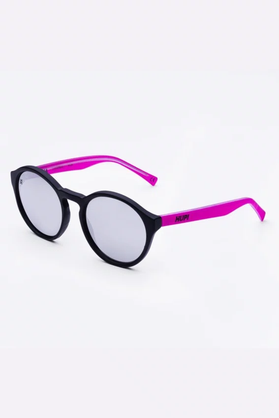 Óculos de Sol HUPI Kona Preto Pink Lente Prata