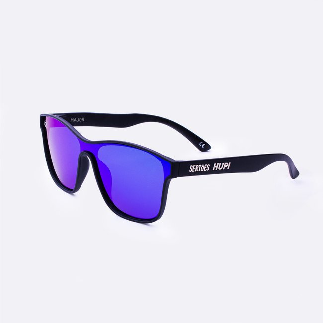 Óculos de Sol HUPI Major Sertões Preto - Lente Azul
