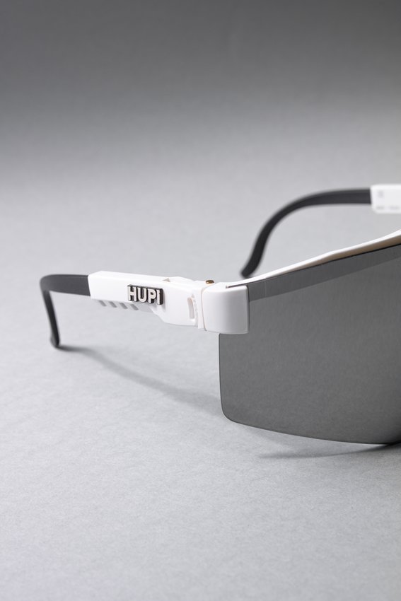 Óculos de Sol HUPI Maverick Branco - Lente Prata Espelhado