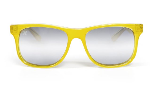 Óculos de Sol HUPI Naja Infantil Amarelo Cristal - Lente Espelhada