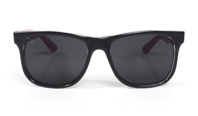 Óculos de Sol HUPI Naja Infantil Preto Cristal/Pink - Lente Preta