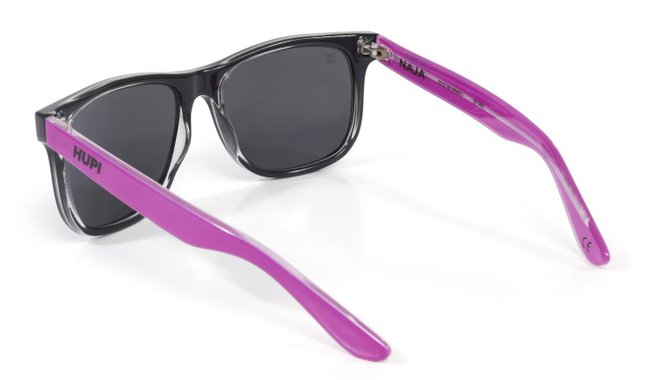 Óculos de Sol HUPI Naja Infantil Preto Cristal/Pink - Lente Preta