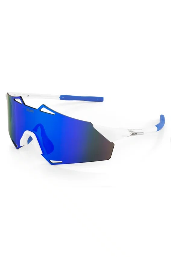 Óculos de Sol HUPI Noronha Branco e Azul - Lente Azul Espelhado