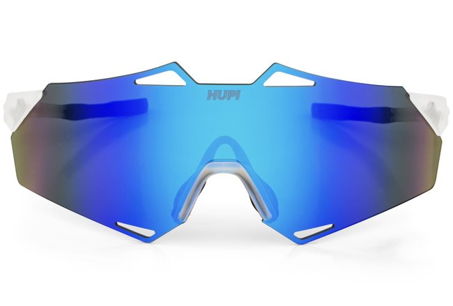 Óculos de Sol HUPI Noronha Cristal e Preto - Lente Azul Espelhado