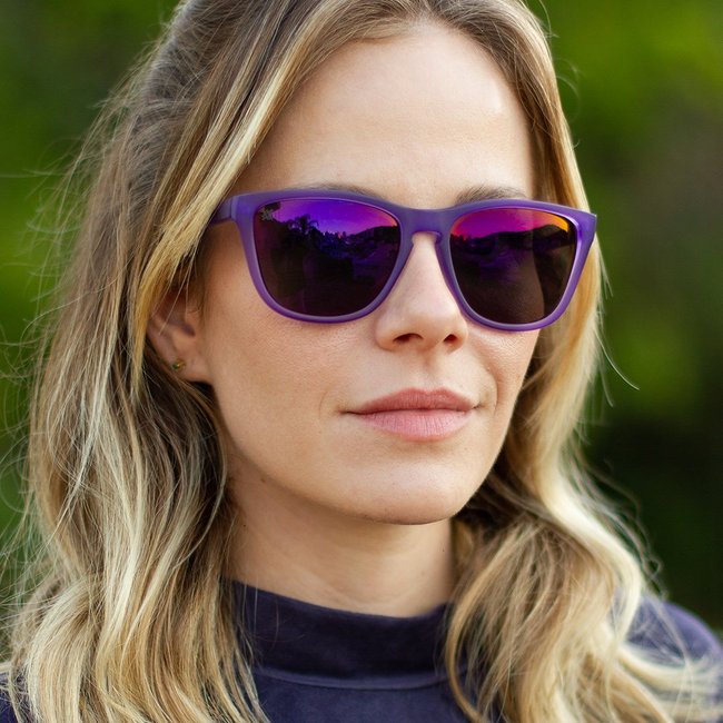 Óculos de Sol HUPI Paso Armação Lilás Escuro Lente Roxo Espelhado