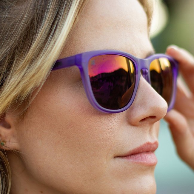 Óculos de Sol HUPI Paso Armação Lilás Escuro Lente Roxo Espelhado