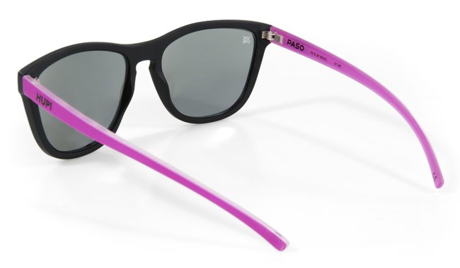 Óculos de Sol HUPI Paso Preto/Pink Lente Prata