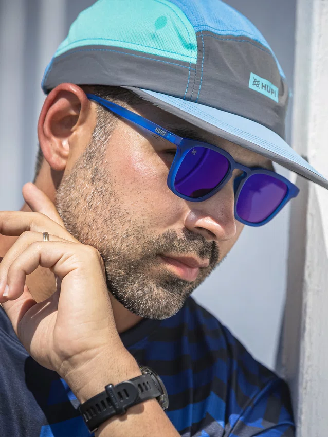 Óculos de Sol HUPI Rookie Cristal Azul Lente Azul Espelhado
