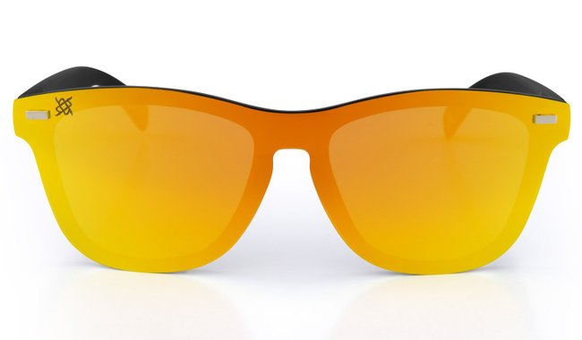 Óculos de Sol HUPI Seasons Preto - Lente Dourado Espelhado