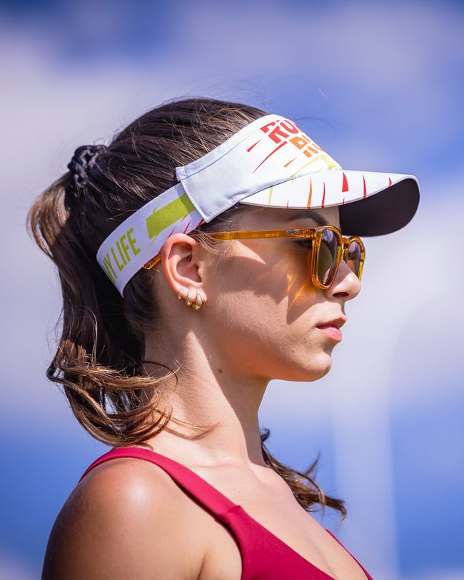 Óculos de Sol HUPI Shine Transparente Laranja - Lente Marrom