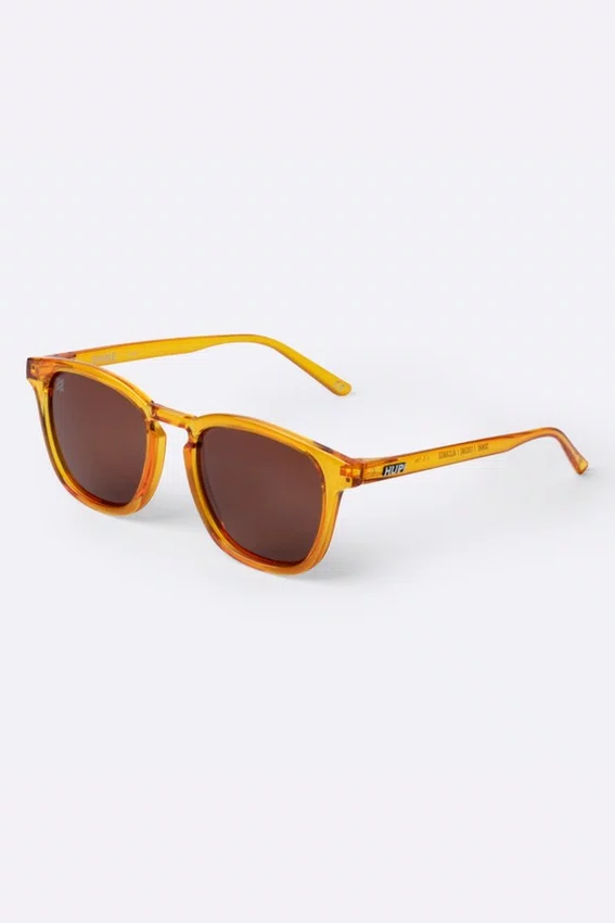 Óculos de Sol HUPI Shine Transparente Laranja - Lente Marrom