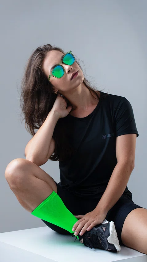 Óculos de Sol HUPI Shine Transparente - Lente Verde