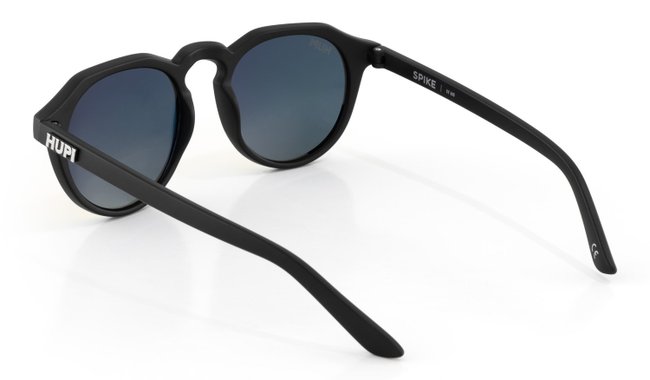 Óculos de Sol HUPI Spike Armação Preto Lente Dourado Espelhado