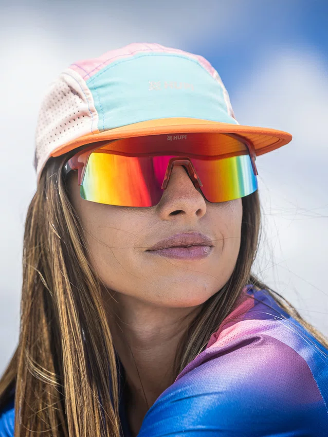 Óculos de Sol HUPI Sprint Cristal Lente Vermelho Espelhado