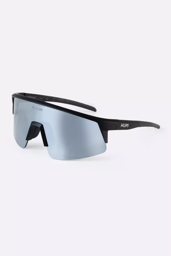 Óculos de Sol HUPI Sprint Preto Lente Prata Espelhado