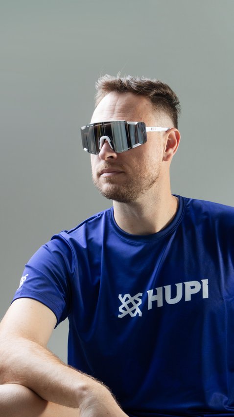 Óculos de Sol HUPI Vapor Branco - Lente Cinza Espelhado