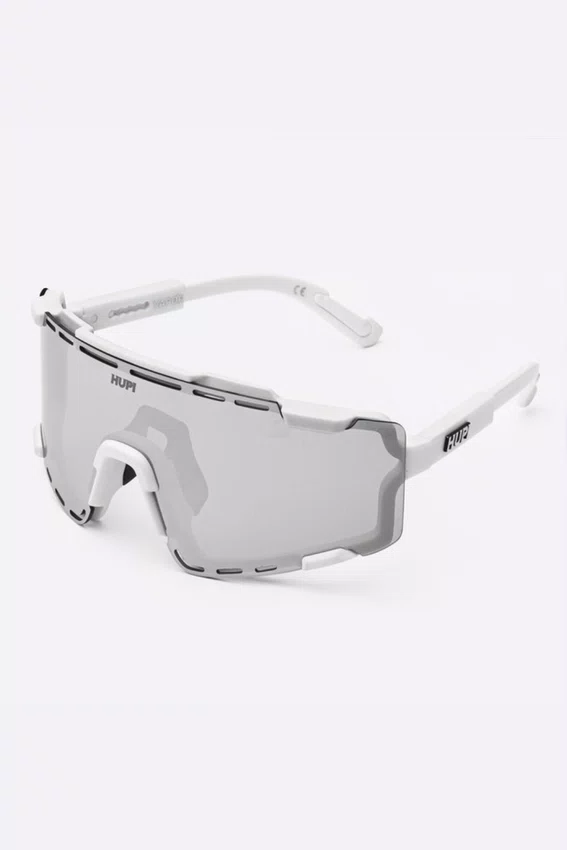 Óculos de Sol HUPI Vapor Branco - Lente Cinza Espelhado