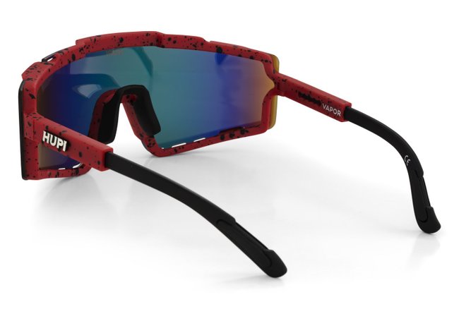 Óculos de Sol HUPI Vapor Vermelho e Preto - Lente Vermelho Espelhado