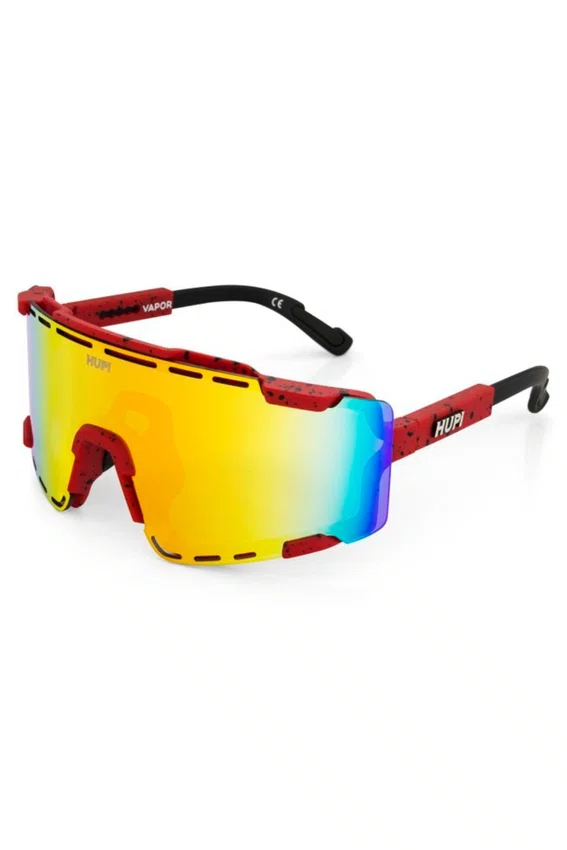 Óculos de Sol HUPI Vapor Vermelho e Preto - Lente Vermelho Espelhado
