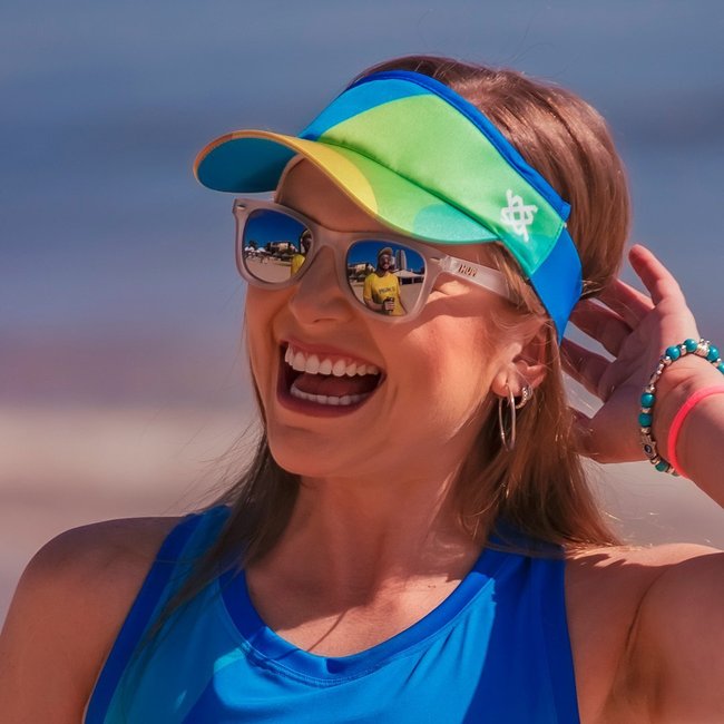 Óculos de Sol HUPI Wave Armação Cristal Lente Prata Espelhado