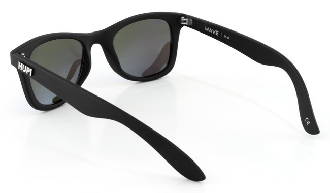 Óculos de Sol HUPI Wave Armação Preto Lente Dourado Espelhado