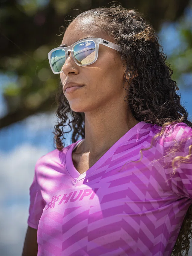 Óculos de Sol HUPI Zeno Cristal Lente Rosa Espelhado