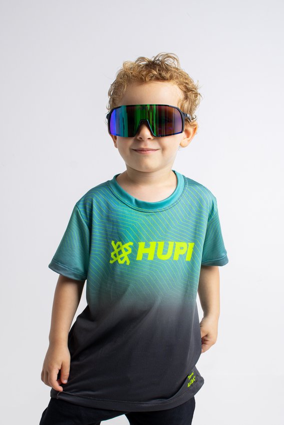 Óculos de Sol HUPI Andez Baby Preto - Lente Verde Espelhado