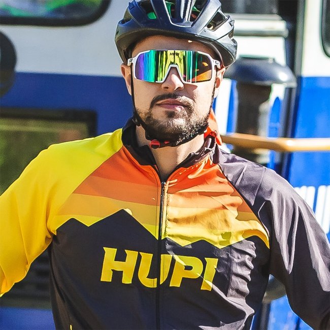 Óculos de Sol  HUPI Andez Branco/Amarelo - Lente Amarelo Espelhado