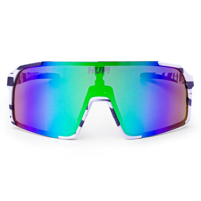 Óculos de Sol HUPI Andez Camo Preto e Cinza - Lente Verde Espelhado