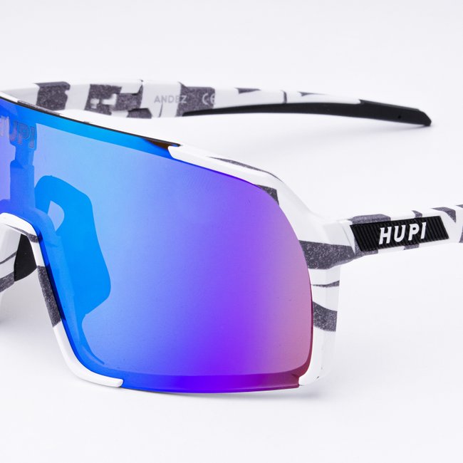 Óculos de Sol HUPI Andez Camo Preto e Cinza - Lente Verde Espelhado