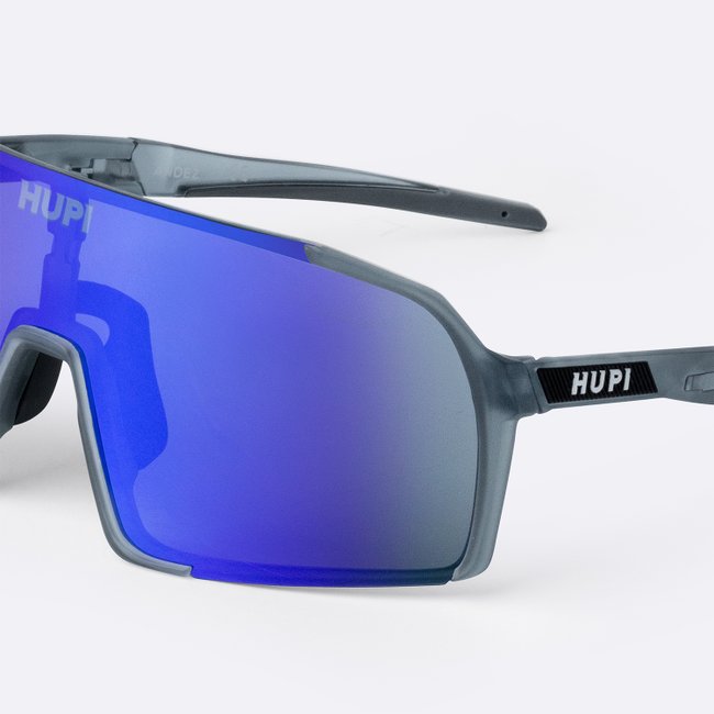 Óculos de Sol HUPI Andez Cinza - Lente Azul Espelhado