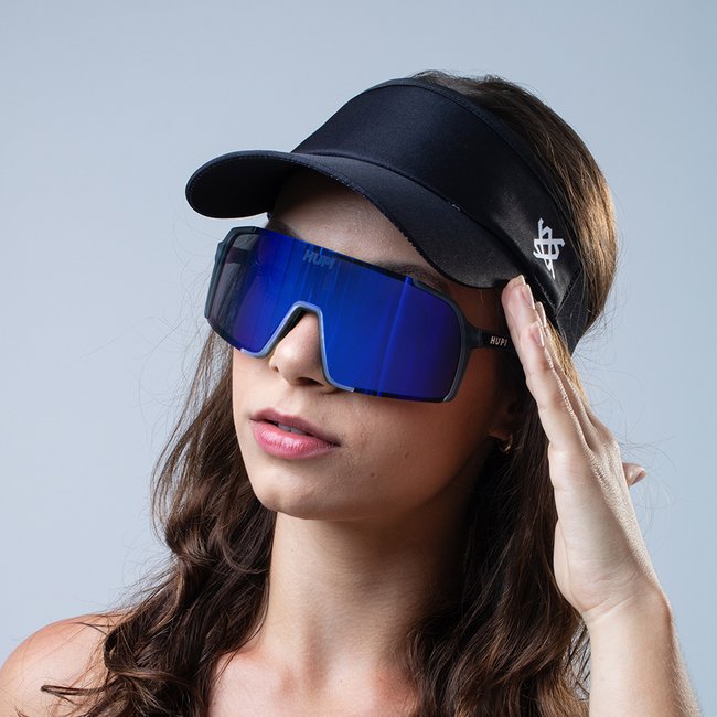 Óculos de Sol HUPI Andez Cinza - Lente Azul Espelhado