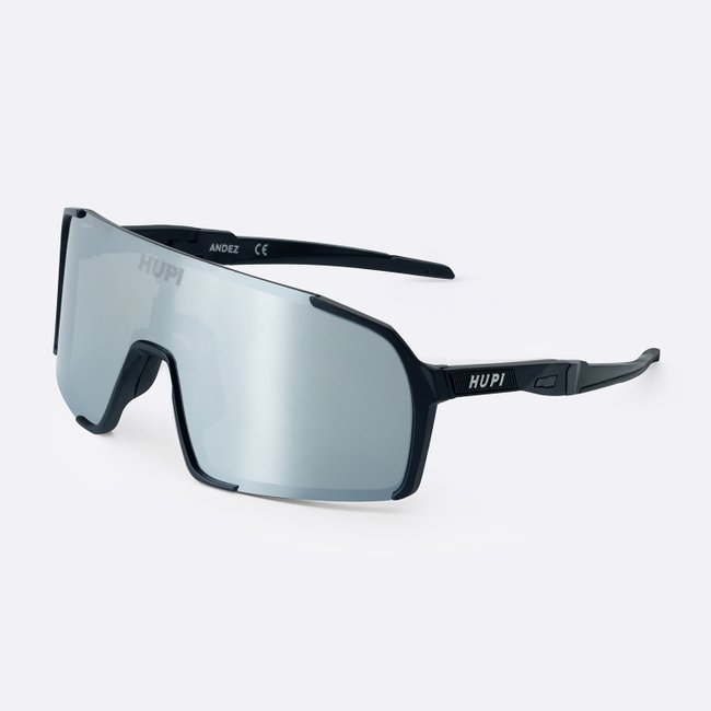 Óculos de Sol HUPI Andez Preto - Lente Prata Espelhada