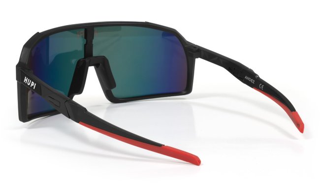 Óculos de Sol  HUPI Andez Preto/Vermelho - Lente Vermelho Espelhado