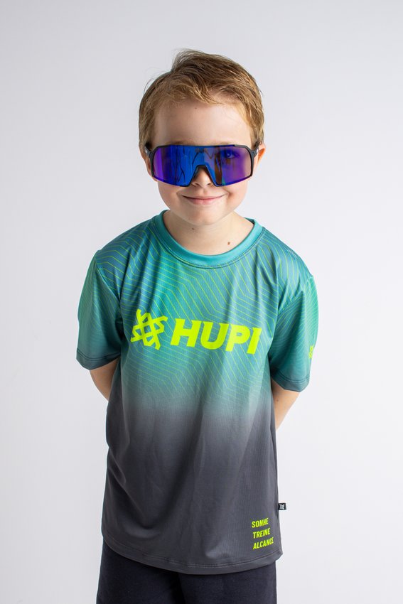 Óculos de Sol HUPI Andez Teen Preto - Lente Azul Espelhado