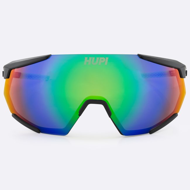 Óculos de Sol HUPI Aspen Armação Preto Lente Verde Espelhado