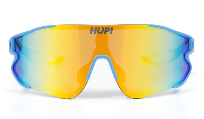 Óculos de Sol HUPI Bornio Azul/Preto - Lente Dourado Espelhado