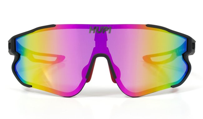 Óculos de Sol  HUPI Bornio Preto/Vermelho - Lente Rosa Espelhado