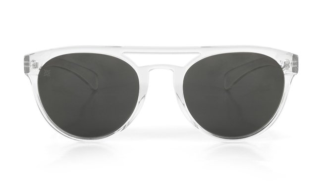 Óculos de Sol HUPI Furka Cristal Brilho - Lente Preto - para rostos GRANDES